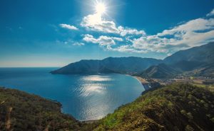 Amazing aerial view of Adrasan in Antalya