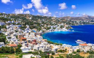 Picturesque sea view of Agia marina .Beautiful  Leros island in Dodecanese. Greece